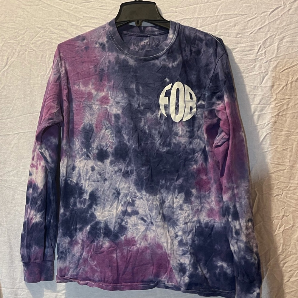 Fall Out Boy Young & Menace Mania Purple Tie Dyed Long Sleeve Tee